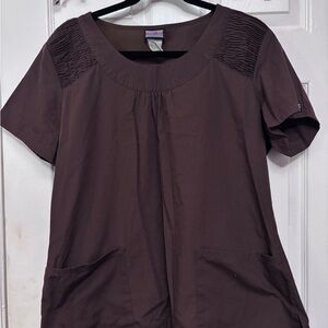 Brown Short Sleeve Top